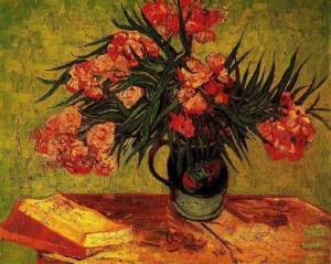Vase-With-Oleanders-And-Books-Vincent-Van-Gogh-Oil-Painting-AB02415
